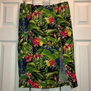 Midi Tropical Skirt